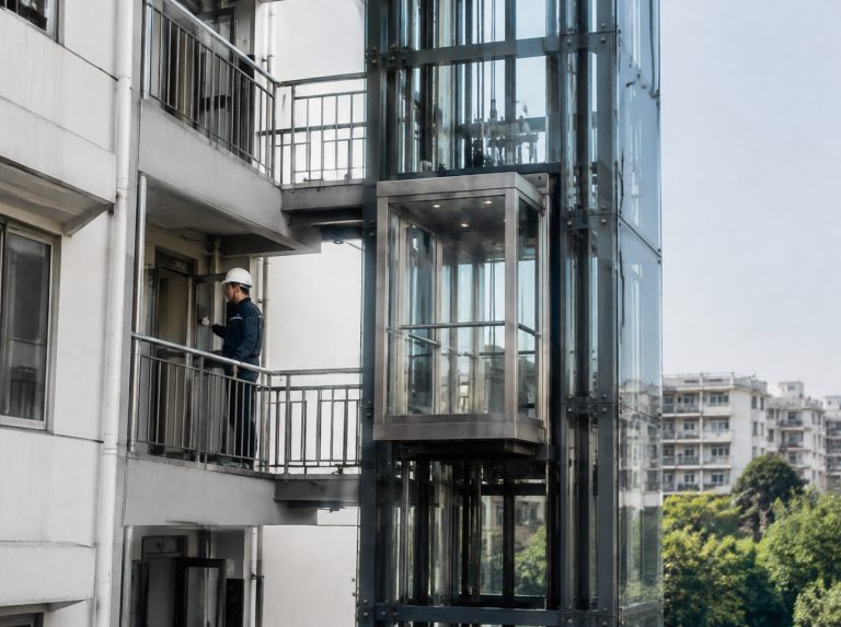 郑州旧楼加建观光电梯